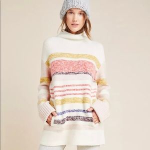 NWT ANTHROPOLOGIE Striped Tunic Sweater